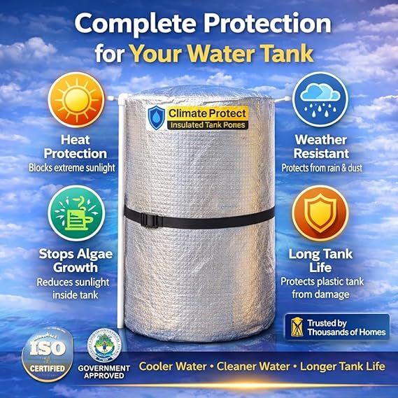 Climate Protect Water Tank Insulation Gold Loom Cover