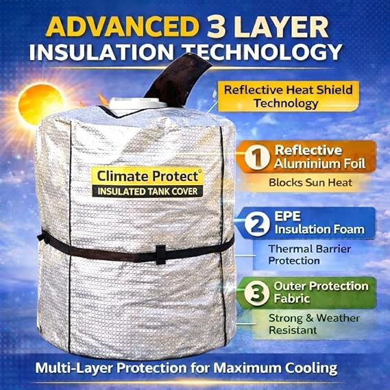 Climate Protect Water Tank Insulation Gold Loom Cover