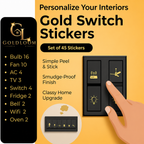 Goldloom Black & Gold Switch Stickers Set Of 100