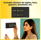 Goldloom Black & Gold Switch Stickers Set Of 100